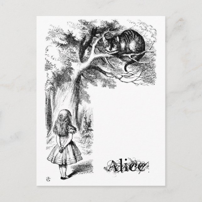 Carte Postale Cheshire Cat (Devant)