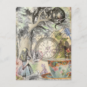 Carte Postale Cheshire Chat Alice Wonderland Classic