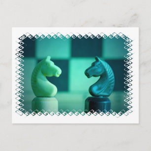 Carte postale Chessboard Knights