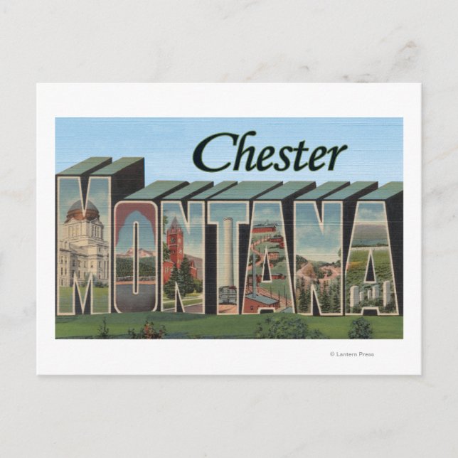 Carte Postale Chester, Montana - Scènes de grandes lettres (Devant)