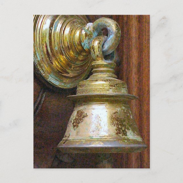 Carte Postale Chettiar Hindu Bell sur la porte du temple (Devant)