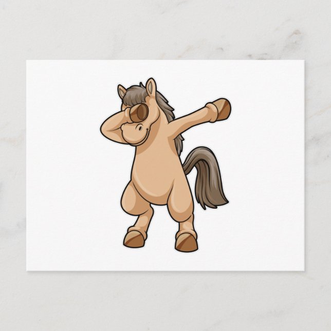 Carte Postale Cheval à Hip hop Dance Dab (Devant)