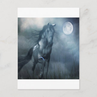 Carte Postale Cheval Abstrait animal lune