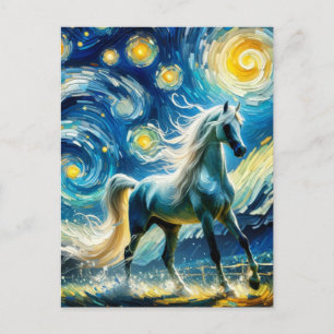 Carte Postale Cheval arabe gris Van Gogh