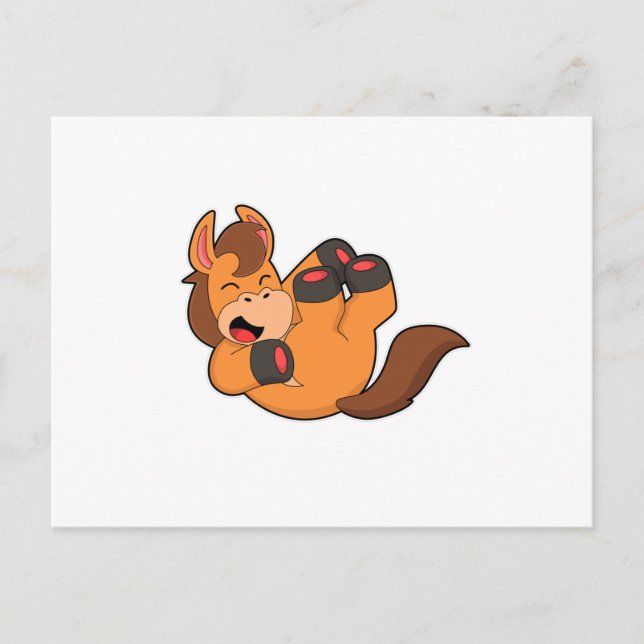 Carte Postale Cheval au rire (Devant)