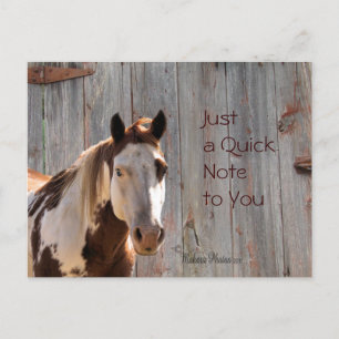 Carte postale Cheval & Barnwood - cutomize