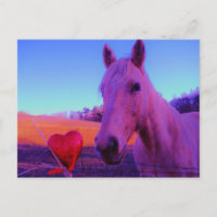 Cheval Brun et Cœur Rouge