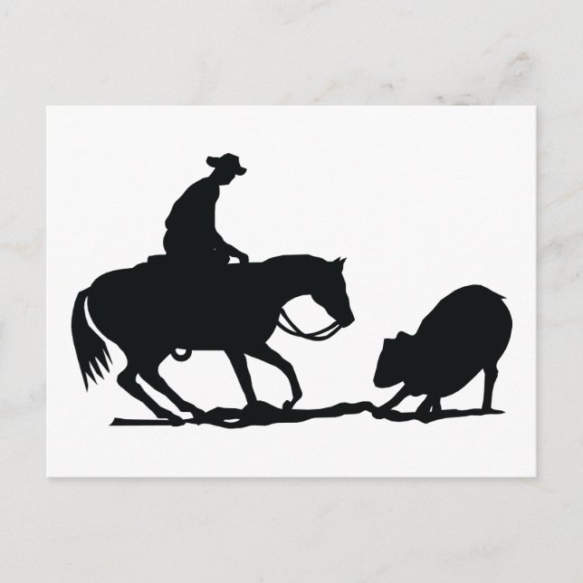 Carte Postale Cheval coupant (Devant)