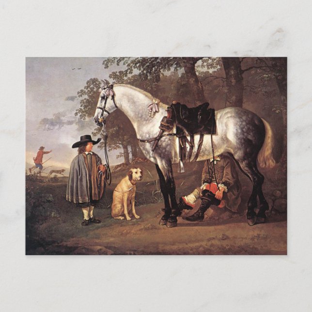 Carte Postale Cheval dans un paysage Aelbert Cuyp (Devant)