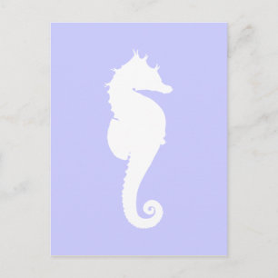 Carte Postale Cheval de bord de mer et cheval blanc
