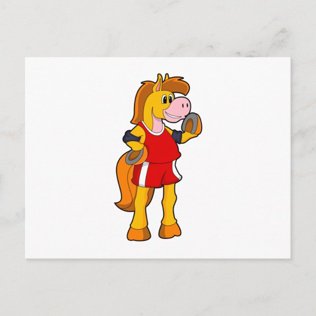 Carte Postale Cheval de course (Devant)