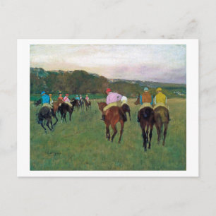 Carte Postale Cheval de course Longchamp, Edgar Degas