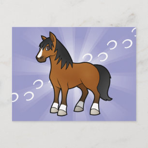 Carte Postale Cheval de dessin
