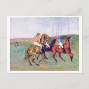 Carte Postale Cheval de Jockey et de Course, Edgar Degas