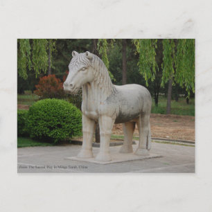 Carte Postale Cheval de la Voie Sacrée à Mings Tomb, Pékin