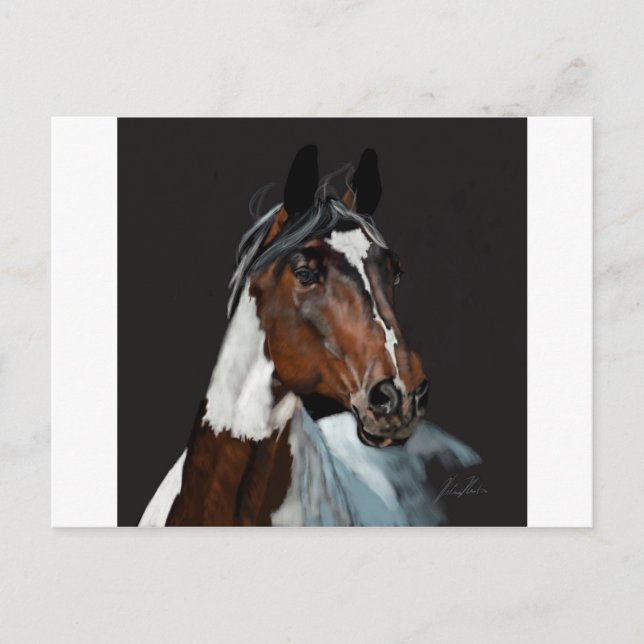 Carte Postale Cheval de peinture (Devant)
