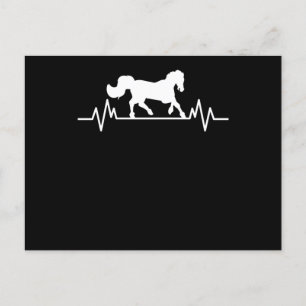 Carte Postale Cheval Design Heartbeat Amusant Équestre Rider Cad