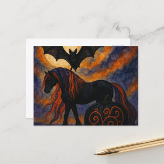 Carte Postale Cheval d'Halloween