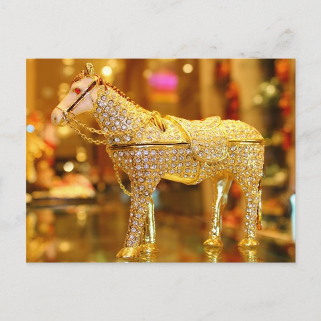 Carte Postale Cheval d'or (Devant)