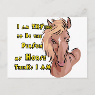 Carte Postale Cheval drôle