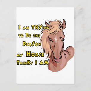 Carte Postale Cheval drôle