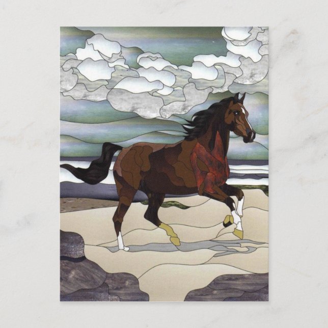 Carte Postale Cheval en verre (Devant)