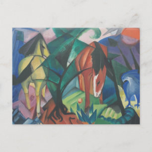 Carte Postale Cheval et Aigle de Franz Marc, Cubisme Vintage Art