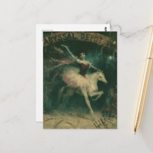 Carte Postale Cheval et Ballerine Dark Fantasy