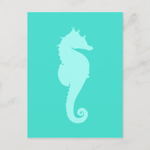 Carte Postale Cheval Marin Turquoise 2