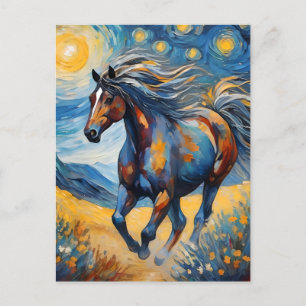 Carte Postale Cheval Mustang
