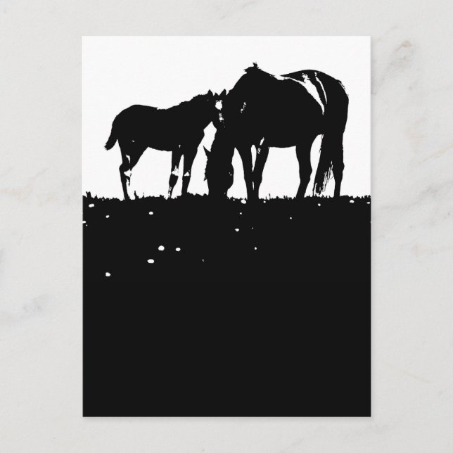 Carte Postale Cheval Pop Art (Devant)