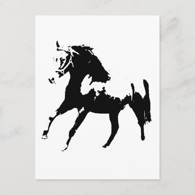 Carte Postale Cheval Pop Art (Devant)