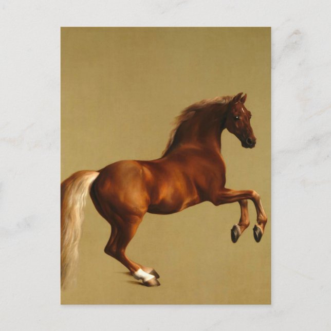 CARTE POSTALE CHEVAL ROUGE (Devant)