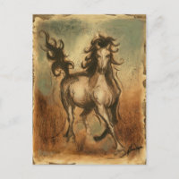 Cheval sauvage et couleurs chaudes