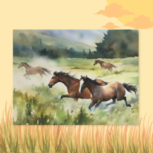 Carte postale Cheval sauvage et libre