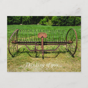 Carte Postale Cheval tiré Hay Rake