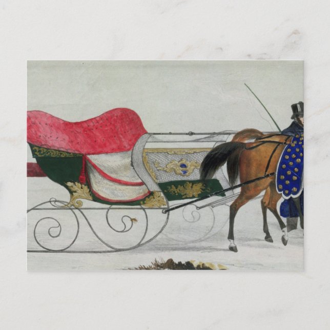 Carte Postale Cheval traîné (Devant)