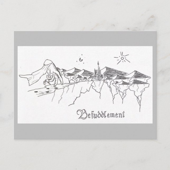 Carte Postale Chevalier à main (Devant)