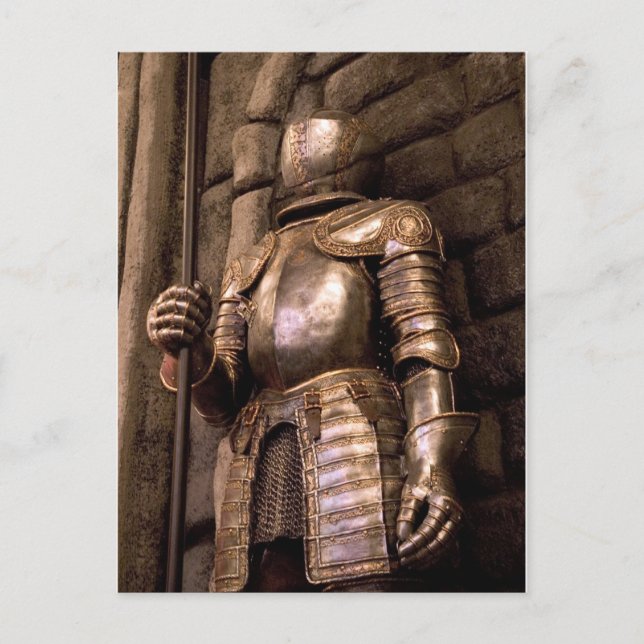 Carte Postale Chevalier en armure (Devant)