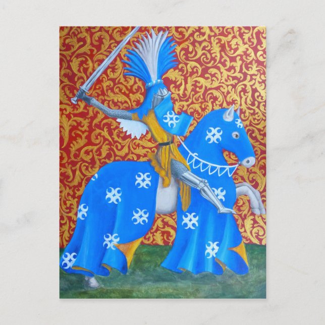 Carte Postale Chevalier médiéval (Devant)
