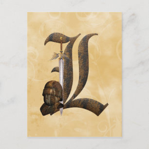 Carte Postale Chevalier rouillé L initial