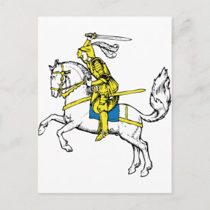 Carte Postale Chevaliers Médiévaux Chevaliers Lions Castle Party