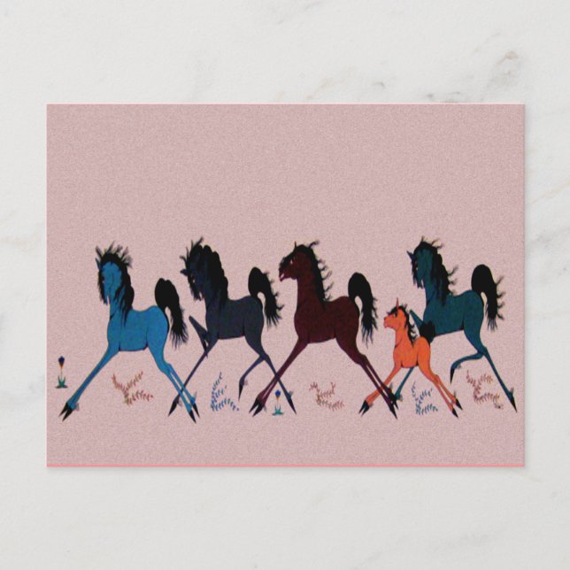 Carte Postale Chevaux (Devant)