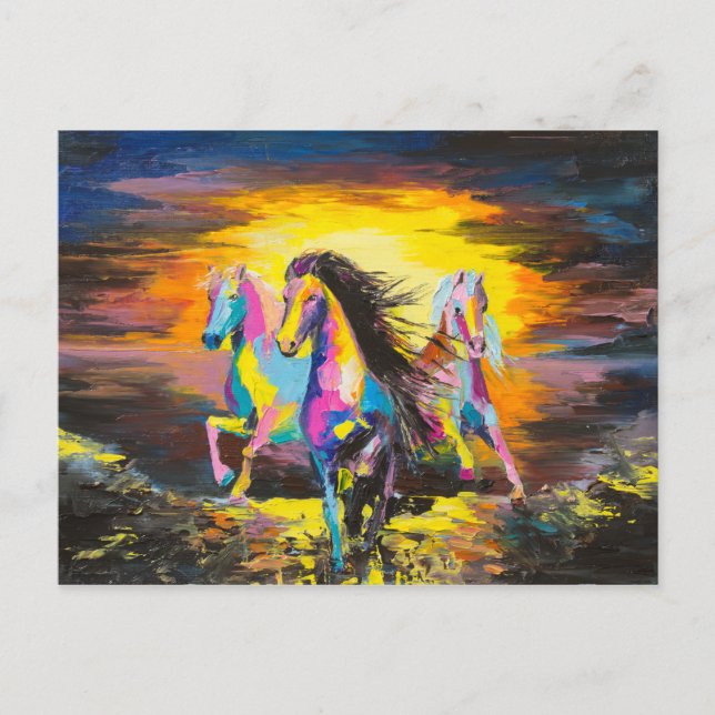 Carte Postale Chevaux (Devant)