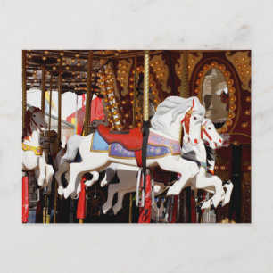 Carte Postale Chevaux de carrousel