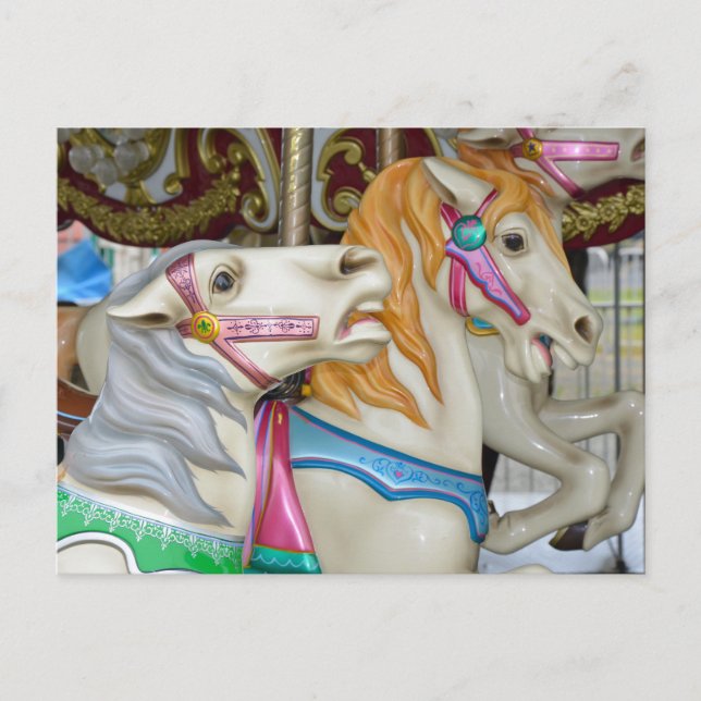 Carte Postale Chevaux de carrousel (Devant)