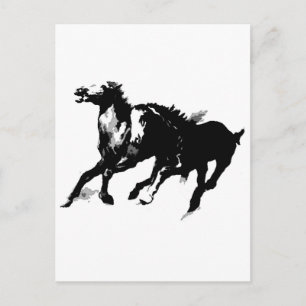Carte Postale Chevaux de course