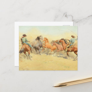 Carte Postale Chevaux de course par Maynard Dixon