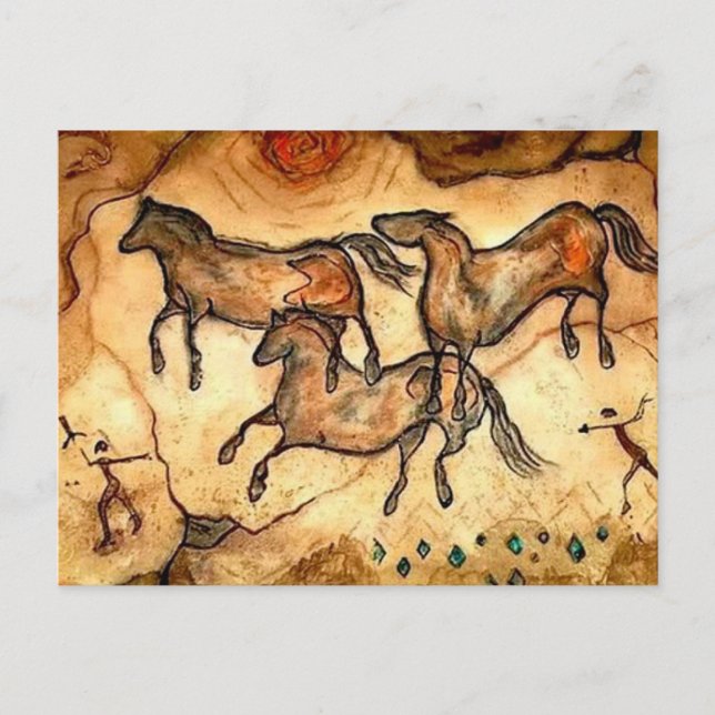 Carte Postale Chevaux de grotte ** (Devant)