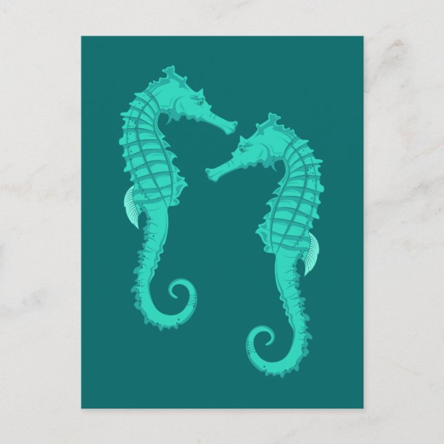 Carte Postale Chevaux de mer Seepferdchen (Devant)